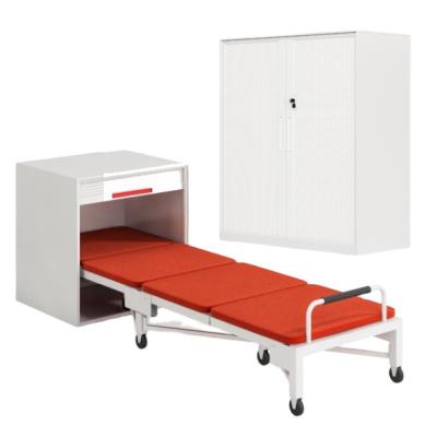 China (Size) 2020 Modern Design Adjustable Space Saving Folding Cabinet Bed Mental Folding Iron Beds For Office for sale