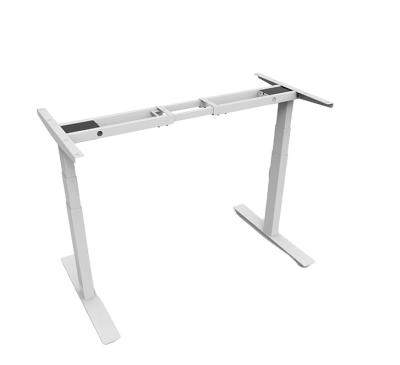 China Double Motor Height Adjustable Sit Stand Desk (Height) Adjustable Position Desk With Solid Top And 3 Step for sale