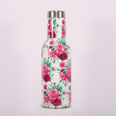 China Hot selling custom branded wine water bottles PORTABLE stainless steel vacuum flask bottle wine bottles logo cup set for sale