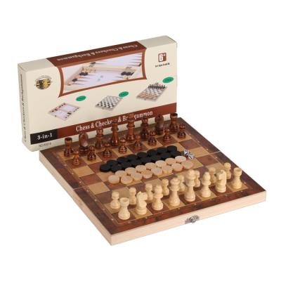 China Eco-Friendly Wholesale Customized Antique Engraved 3 in 1 Luxury Wooden Cloth Backgammon Game Set Made in China for sale