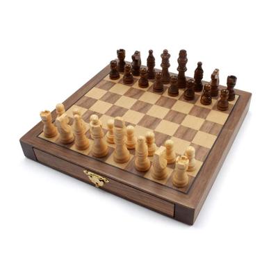 China Custom Made Eco-Friendly Portable Magnetic Wooden Table Magnet Antique Chess Wooden Board Games Set for sale