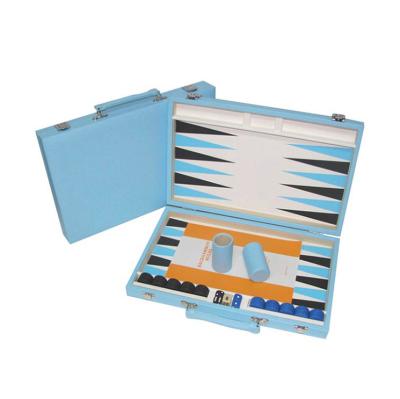 China Colorful leather handcrafted luxury professional eco-friendly backgammon set set for outdoor and travel for sale