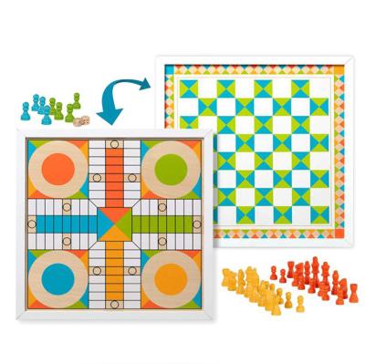 China Custom High Quality Wooden Magnetic Set Eco-friendly Pakistan Ludo Game Flight Chess Board For Outdoor for sale