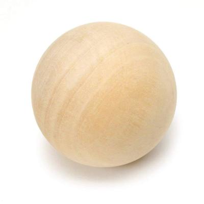 China Eco-friendly custom natural unfinished woodem ball for DIY craft for sale