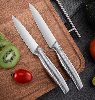 China Sustainable Non-slip Design High Quality Stainless Steel Cutlery Kitchen Chef Knife With Hollow Handle for sale