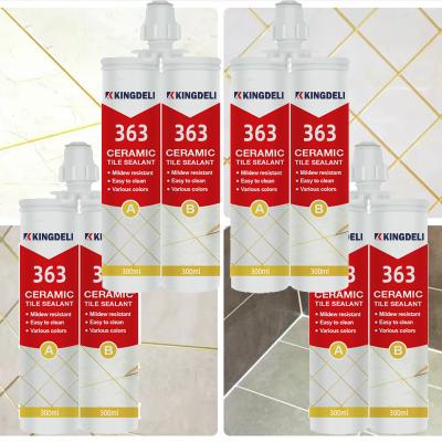 China 2 partes impermeable pegamento de azulejos epoxi, sellador de grietas de azulejos color blanco 300 ml en venta