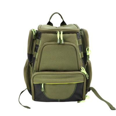 China camping & Rise Custom Large Storage Backpack Fishing Tackle Backpack For Fishing Camping Rise for sale