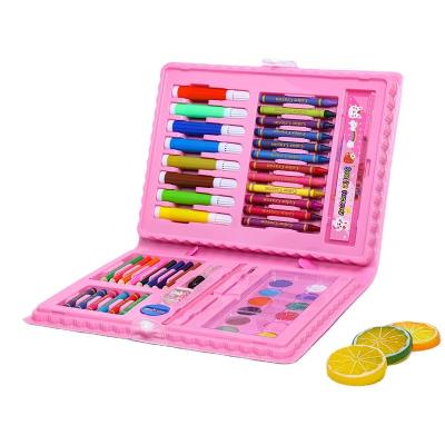 China DIY Kids Dyed Toys Watercolor Brush Painting Set 68 Pcs Drawing Art Set Kids Travel Painting Customized Box Custom Children's Painting Set for sale