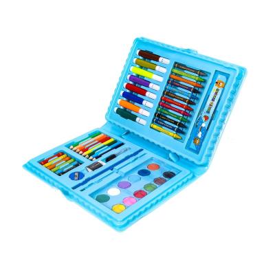 China DIY Kids Dyed Toys 68 Pcs Drawing Art Set Kids Travel Painting Customized Box Custom Watercolor Paint Crayon Colored Pencil Drawing Supplies for sale