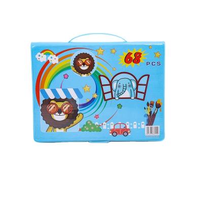 China DIY Kids Dyed Toys 68 Pcs Children Materials Drawing Supplies Creative Stationery For Kids Painting Art Set Watercolor pencil for sale