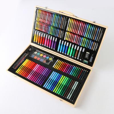 China DIY Kids Dyed Toys 42 PCS Painting Drawing Deluxe Kids Art Set Plastic Box Cover Art Set Kids Travel Art Set for sale