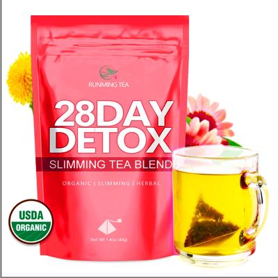 China Factory wholesale decaffeinated with logo flat belly tea 28 days slimming detox tea for sale