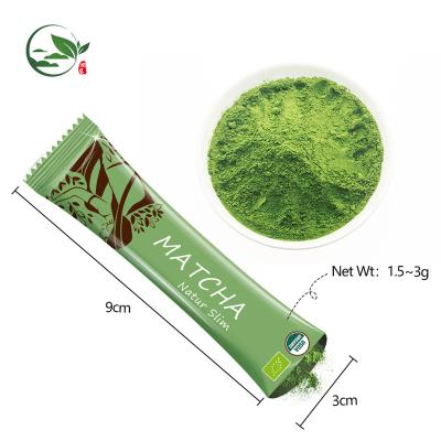 China Best Selling Tea Powder Instant Tea Organic Matcha To The Go/Single Serving Stick Bag/Green Tea Powder/Slimming Tea OEM Package for sale