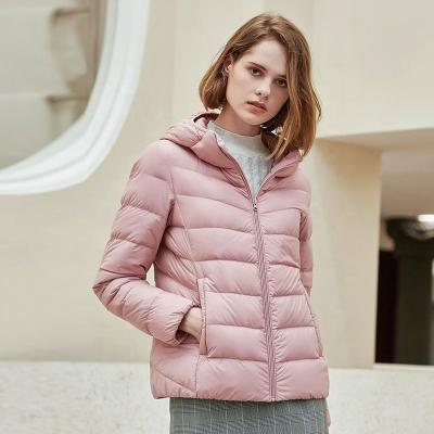 China Black Waterproof Fashion Windproof 90% Pink Breathable Down 10% Urban Feather Jacket for sale