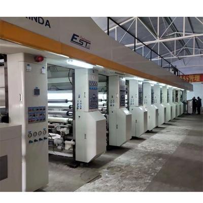 China Building Material Shops Used 8 Color Paper Bopp Pet Pvc Pe Printer High Speed Computer Gravure Printing Machine for sale