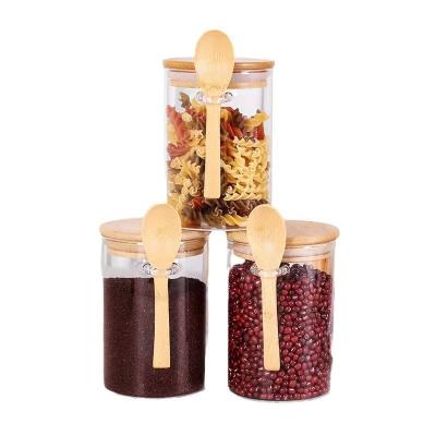 China Sustainable YOLOWE HOME 8-Piece Set 18 oz Borosilicate Glass Jars 540 ml Capacity Airtight Storage Kitchen Dried Fruits Coffee Storage for sale