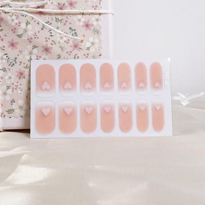 China Korean Finger Decoration Style Nail Art Gel Wraps Acrylic Nail Stickers For Nails Shade Custom Plastic Wrap Brand Reflective Sticker for sale