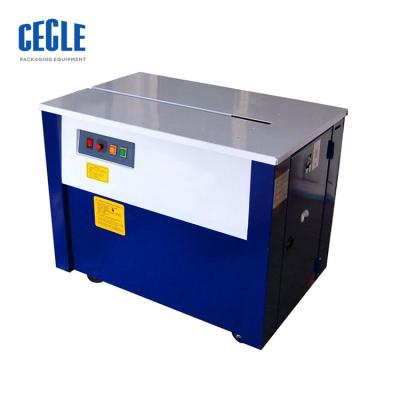 China Semi-automatic products pp belt high&low table carton box tying machine for sale