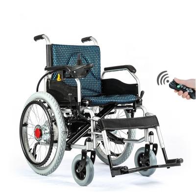 China KSM-502 24inch Folding Motorized Electric Folding Power Reviews Battery Operated Wheelchair en venta