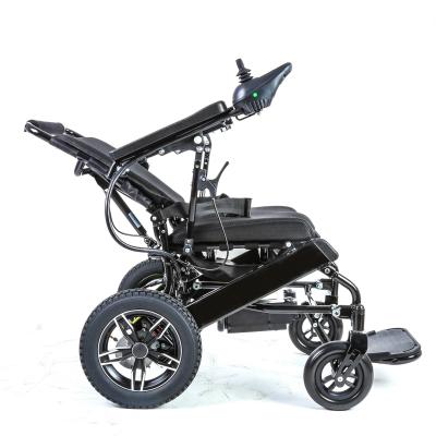 China KSM-601P Hot sell foldable power wheelchair with lithium battery folding electric wheelchair with reclining function for sale