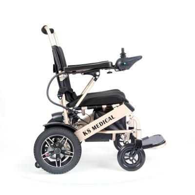 China KSM-601 Foldable motorized wheelchair with remote control folding small travel wheelchair scooter lightweight power wheelchair zu verkaufen