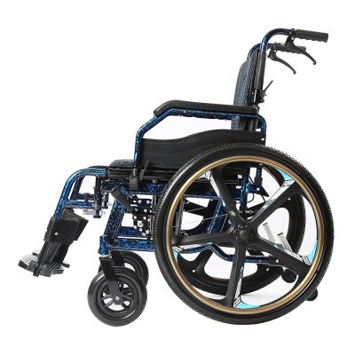 China Comfortable Aluminium Manual Foldable Wheelchair KSM-201Plus For Disabled for sale