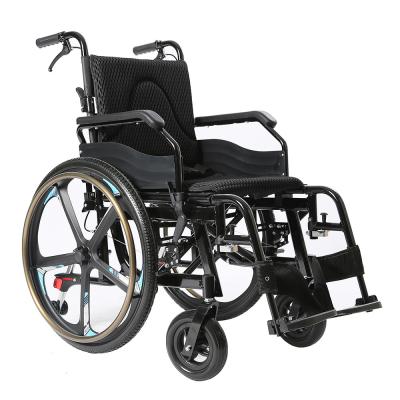 China Aluminum Fold Up Lightweight Wheelchair Manual With Quick Remove Tyre zu verkaufen