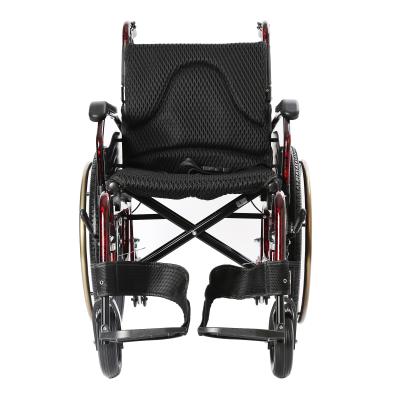 China Rehabilitation Manual Lightweight Folding Wheelchair Aluminum Alloy zu verkaufen