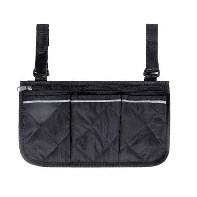 중국 Side Organizer Wheelchair Spare Parts Storage Bag Armrest Pouch With Cup Holder 판매용