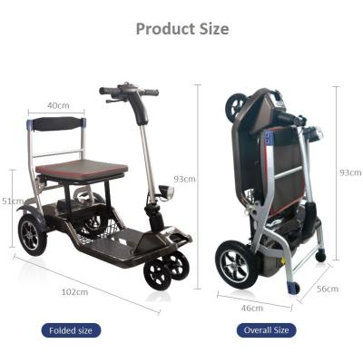 중국 3 Wheel Electric Mobility Scooters Battery Brushless Motor Lightweight Scooter 판매용