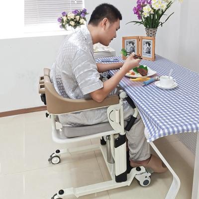 Cina Portable Patient Lift Wheelchair Hydraulic Move Toilet Aluminum Stand Lift Chair in vendita