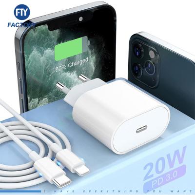 China PD 3.0 USB PD 18W 20W Wall Mobile Phone Charger US/EU Charging Fast Type C Power Bank For iPhone 11 12 Fast Charger for sale