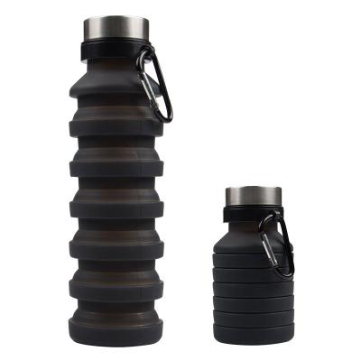 China Viable Travel Water Cup Folding Collapsible Water Bottle Cup Silicone Can Be Big Or Small Outdoor Kettle for sale