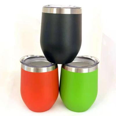 China 304 Stainless Steel Double-Layer Tumbler Egg Insulation Coffee Mug Red Wine Cup Multicolor Viable Eggshell Mugs for sale