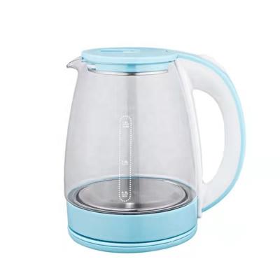 China 360 Degree Simple Design Tea Kettles Low Rotation Glass Electric Water Kettle Boiling Household Jc-ek-502 for sale