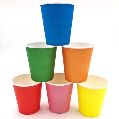 China Disposable Party Disposable 9oz Color Paper Cups, Free Design and Printing LOGO for sale