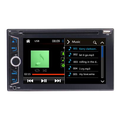 China GPS Grin System Car Multimedia 6.2 Inch BT Car DVD Stereo 2 Din Autoradio DVD GPS Autoradio With USB for sale