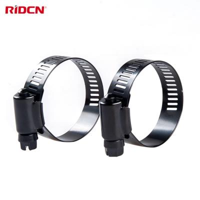 China High Quality Black Perforated Black Hose Clamp Pipe Clamp Flange For Automotive for sale