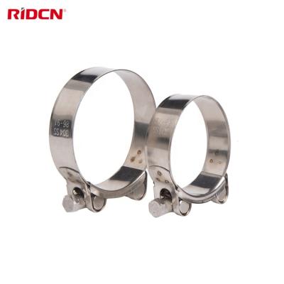 China Tie Down Heavy Duty European Type Single Bolt Hose Clamps for sale