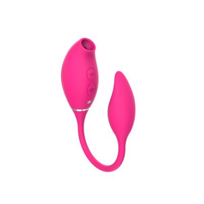 China Vibration Inside and Out 2 in 1 Clitoral Egg Vibrator G Spot and Sucking and Vibrating Clit Stimulation Sex Toys for Men and Women for sale