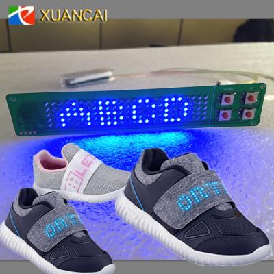 China Letters Showing On Shoe Soles/Flashing Light Letters New Style Vamp Continuous Text Flexible LED Shoes Lights From China Factory for sale