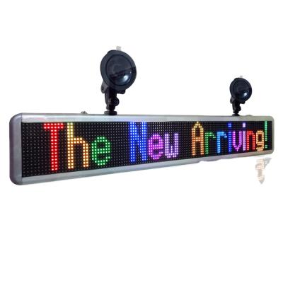 China 16x128RGB Indoor Wireless Mobile Phone LED Sign Programmable Message Display Board 5V or 12V for sale