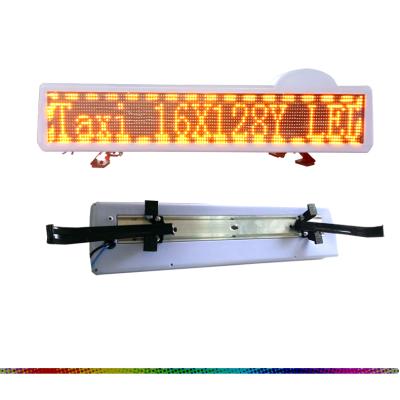 China Outdoor taxi roof P6-16 X 128 moving LED message advertising sign /Taxi LED display board/LED sign for sale