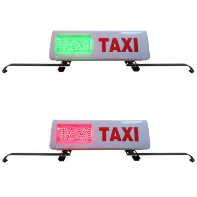 China Taxi DC12V Car Taxi LED Top Sign Red And Green Color With Iron Bracket for sale