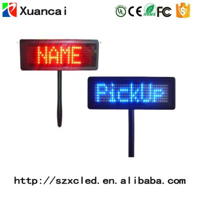 China Airport bus station pick up hot sale high brightness led handheld led placard message badge for airport bus station pickup for sale