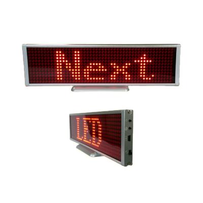 China P5-12x48 dot red color indoor custom desktopprogrammable scrolling message display led sign for sale