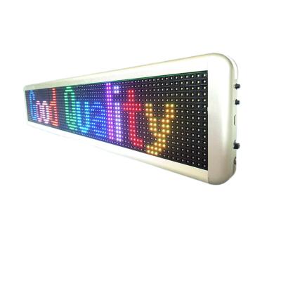 China Stores App Scrolling Mini LED Message Display Desktop Series Full Color Desktop White Frame Display Screen for sale