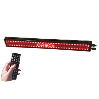 China Single Line Buildings Monochrome Red Scrolling Information Led Programmable Sign for sale