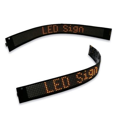 China P3.25-7x80W indoor custom scrolling flexible/flexibility/flexible led sign with battery is control by mobile phone for sale