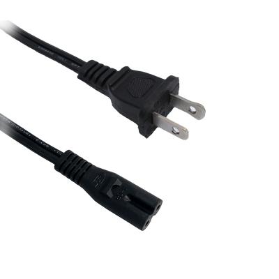 China Consumer Electronics UL 2 Pin US Plug With Figure 8 IEC C7 Non Polarized NEMA 1-15 To C7 / IEC 320 for sale